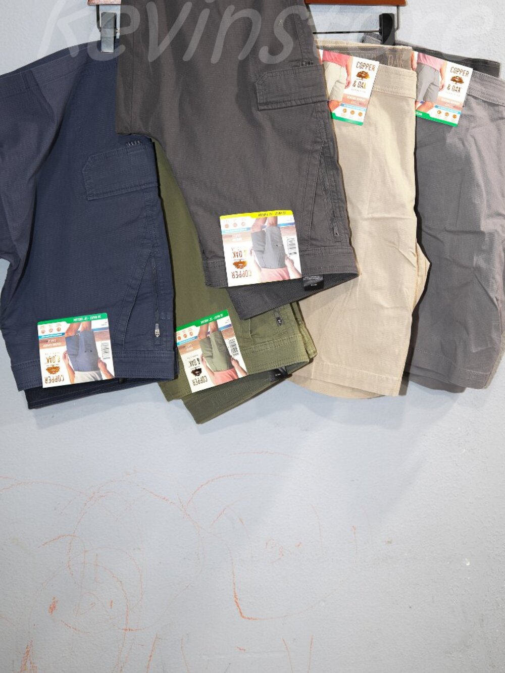 5 pairs Copper & Oak Men's Cargo Shorts. Price is for 5‎ .